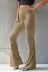 'Ruth' Ribbed High Waist Flare Pants - Celes Fashion